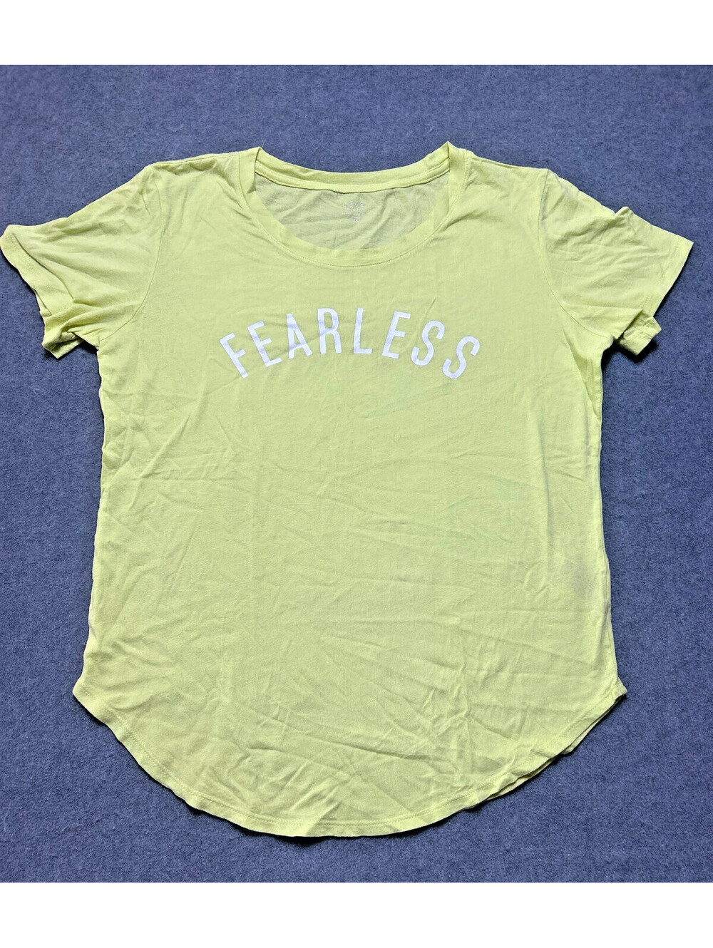 Love By Gap Fearless Graphic Tee Womens XS Yellow Short Sleeve T Shirt